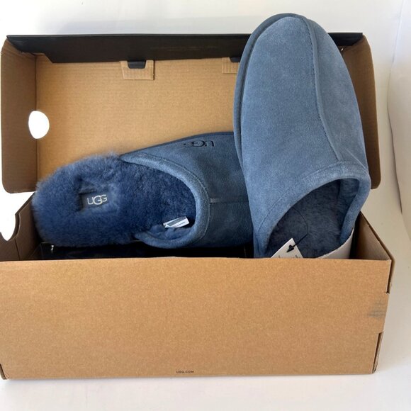 UGG Scuff Suede Pacific Blue Men Slippers Size 12 - Picture 2 of 6